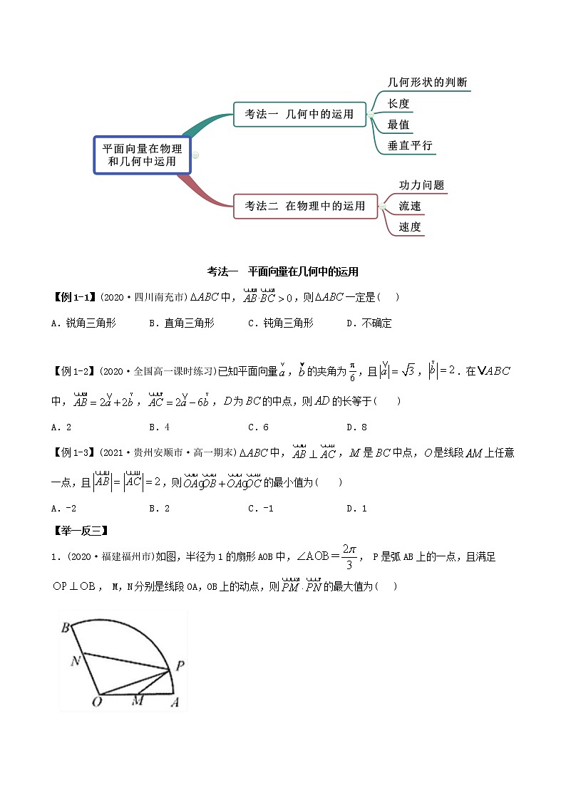 高中數(shù)學新教材同步講義（必修第二冊）  6.4.1 平面向量在幾何和物理中的運用（精講） （學生版）第2頁
