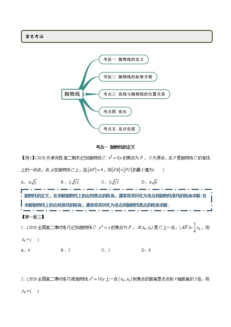 高中数学新同步讲义(选择性必修第一册) 3.3 抛物线(精讲)02