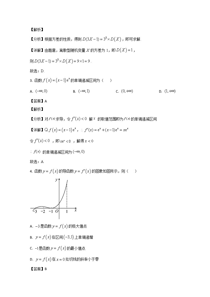 2022临沂高二下学期期中联考数学试题含解析02