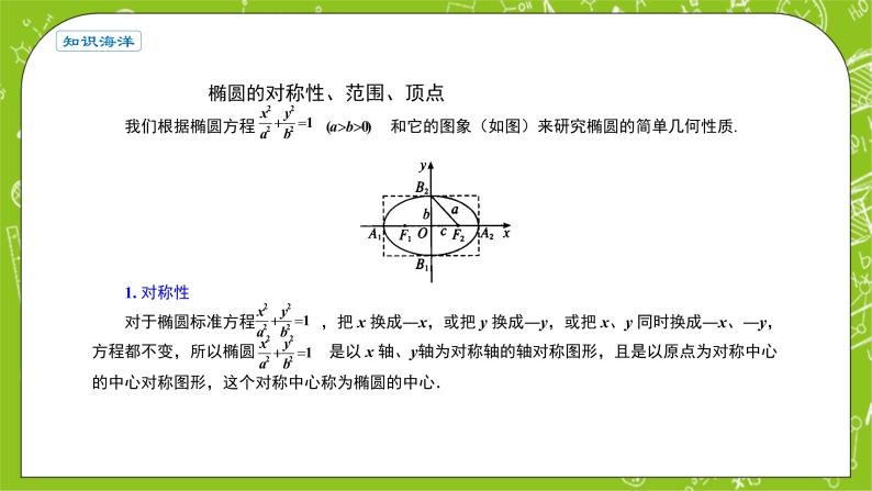 人教A版高中数学选择性必修一《3.1.2椭圆的简单几何性质》PPT课件03