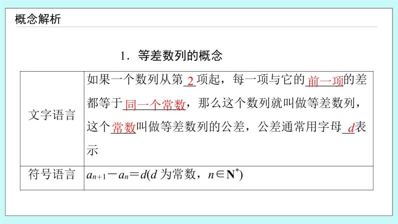 人教B版高二数学选择性必修第三册5.2.1《等差数列(1)》课件+教案05