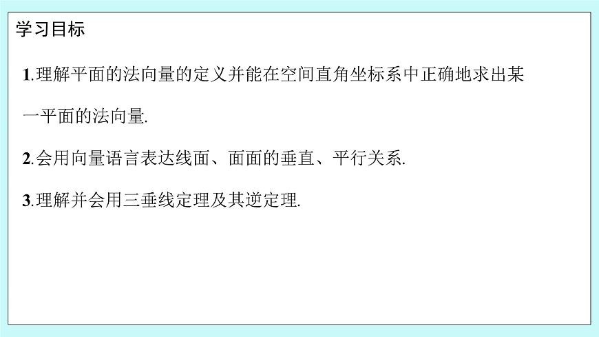 人教B版高中數(shù)學(xué)選擇性必修第一冊(cè)1.2.2《 空間中的平面與空間向量 》課件第2頁(yè)
