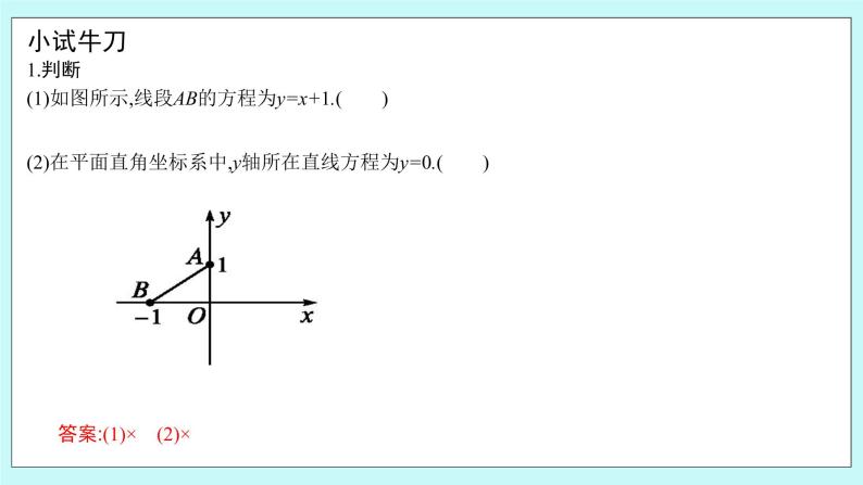 人教B版高中数学选择性必修第一册 2.2.2 《直线的方程（第1课时）》课件+教案07