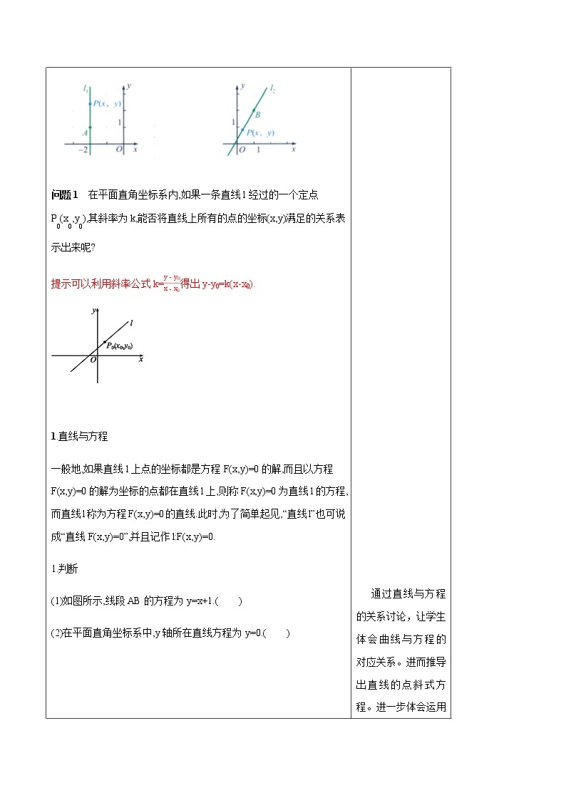 人教B版高中数学选择性必修第一册 2.2.2 《直线的方程（第1课时）》课件+教案03