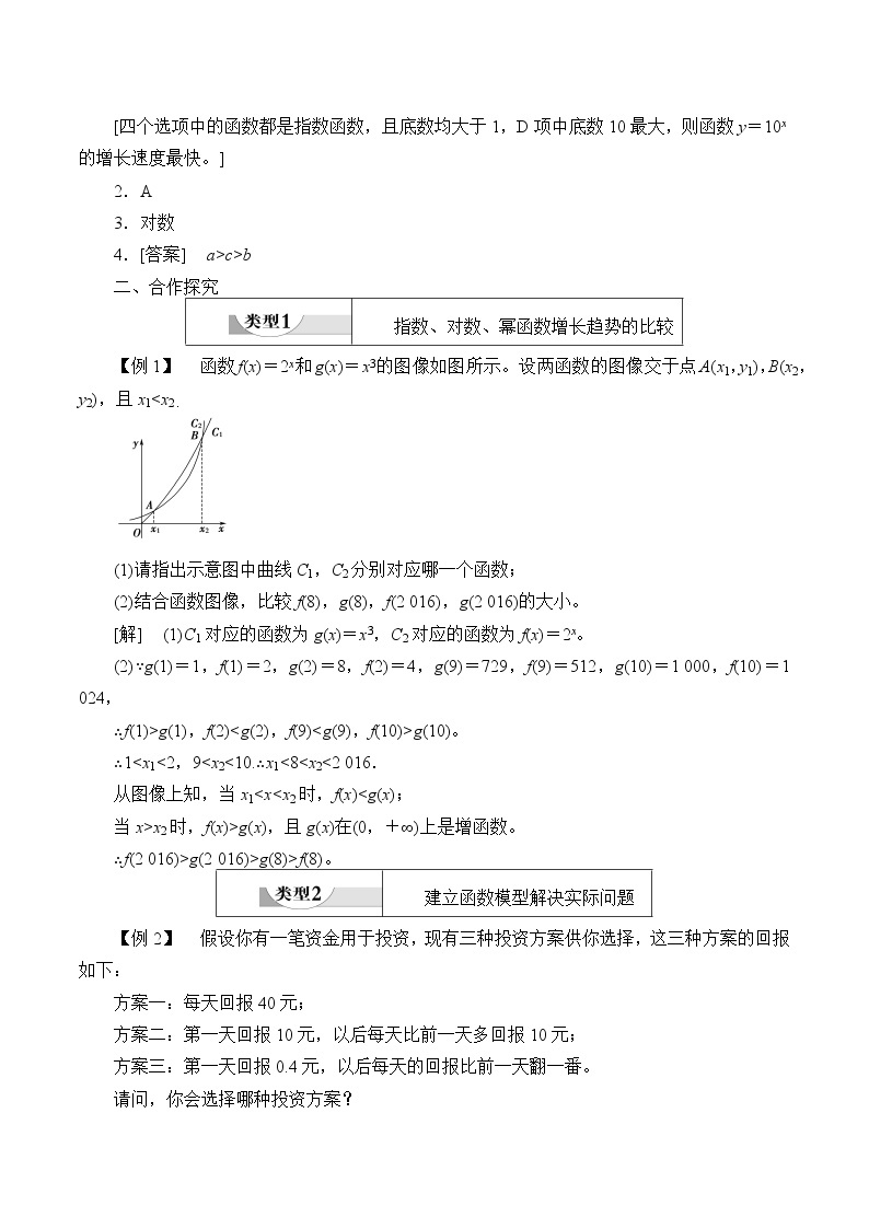 北师大版（2019）数学必修第一册4.4《指数函数、幂函数、对数函数增长的比较》课件＋教案＋学案02