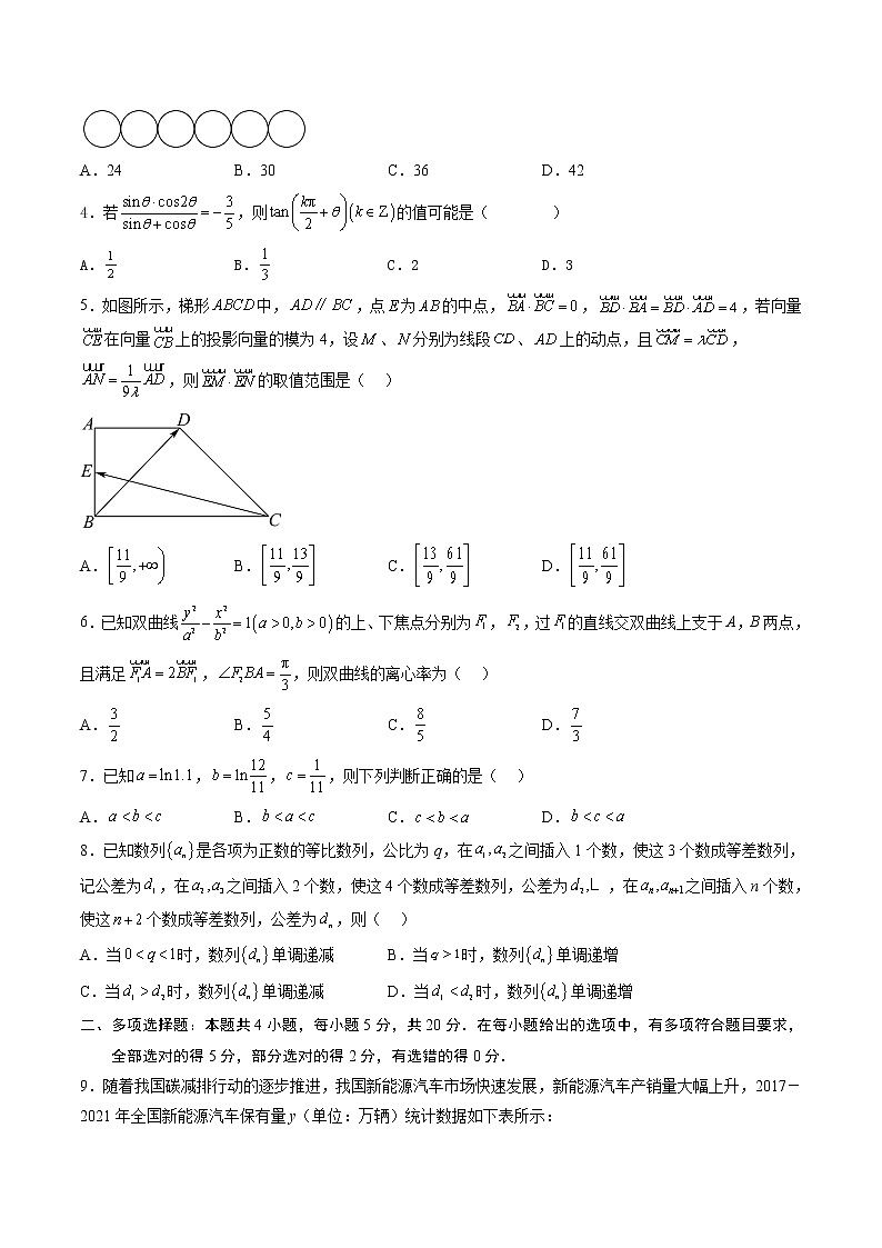 信息必刷卷03-2023年高考数学考前信息必刷卷(新高考地区专用)02