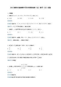 2023届四川省南部中学高考模拟检测（五）数学（文）试题含解析