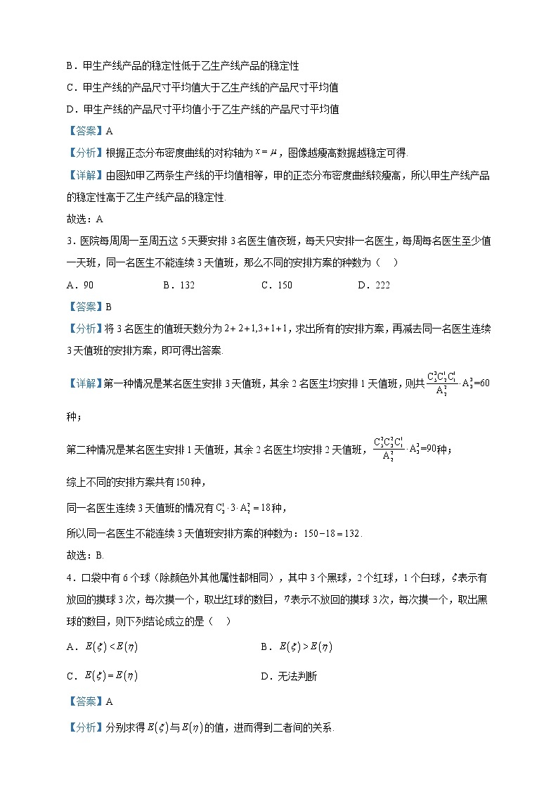 2022-2023学年江苏省南京外国语学校高二下学期期中数学试题（A卷）含解析02