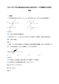 2022-2023学年安徽省宿州市省市示范高中高一下学期期中考试数学试题含解析