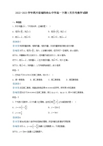2022-2023学年四川省绵阳南山中学高一下学期3月月考数学试题含解析