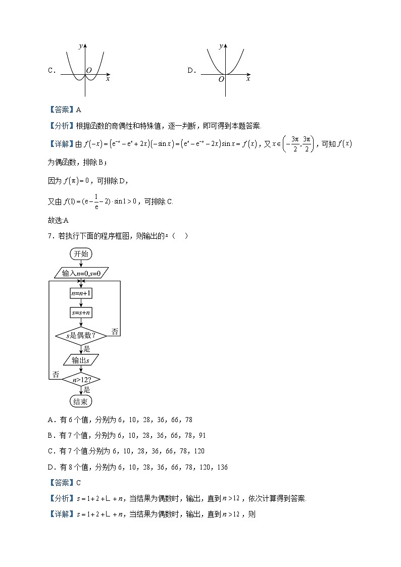 2023届河南省名校青桐鸣高三下学期4月联考数学(文)试题含解析03