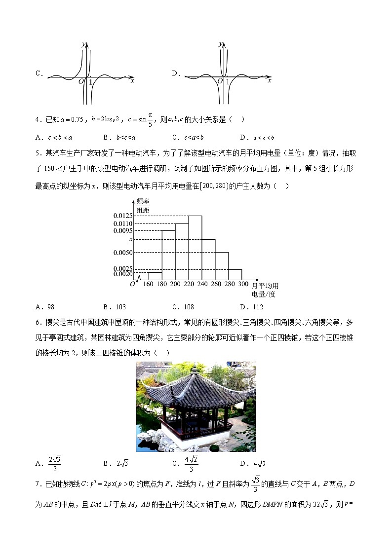 2023年高考考前押题密卷-数学(天津卷)(考试版)A402