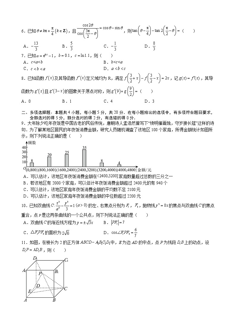 2023年高考考前押题密卷-数学(新高考Ⅱ卷)(考试版)A402