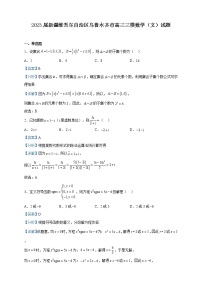 2023届新疆维吾尔自治区乌鲁木齐市高三三模数学（文）试题含解析