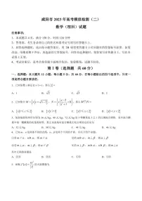 2023届陕西省咸阳市高三下学期高考模拟检测（二）（二模）理科数学试题（PDF版）