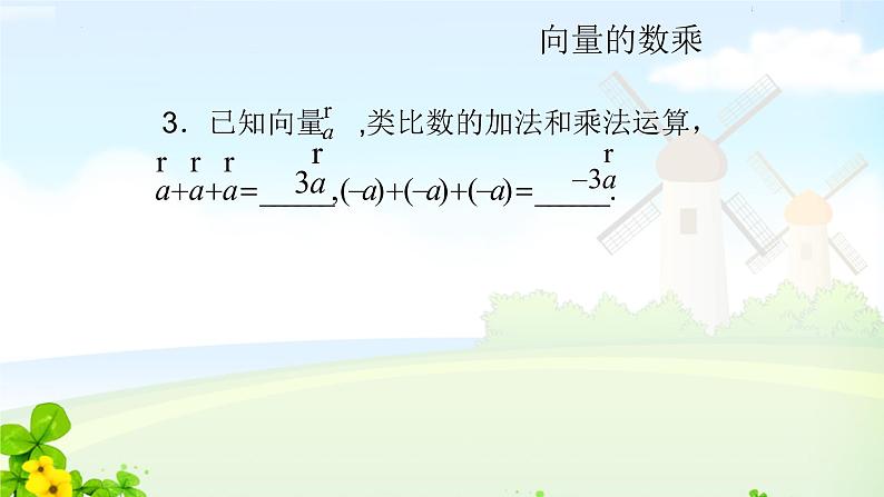 数学人教A版(2019)必修第二册6.2.3 向量的数乘运算课件PPT03