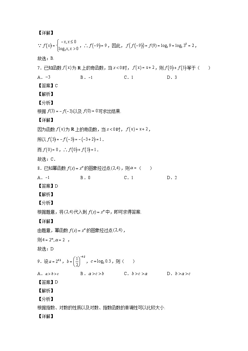 2022年6月福建省普通高中学业水平合格性考试数学仿真试题(2)答案第3页