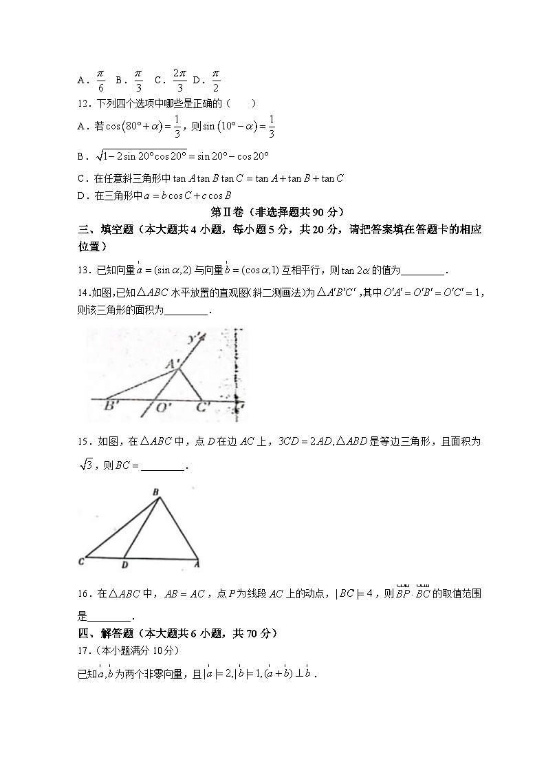 山东省新泰市第一中学东校2022-2023学年高一数学下学期期中考试试题(Word版附答案)第3页