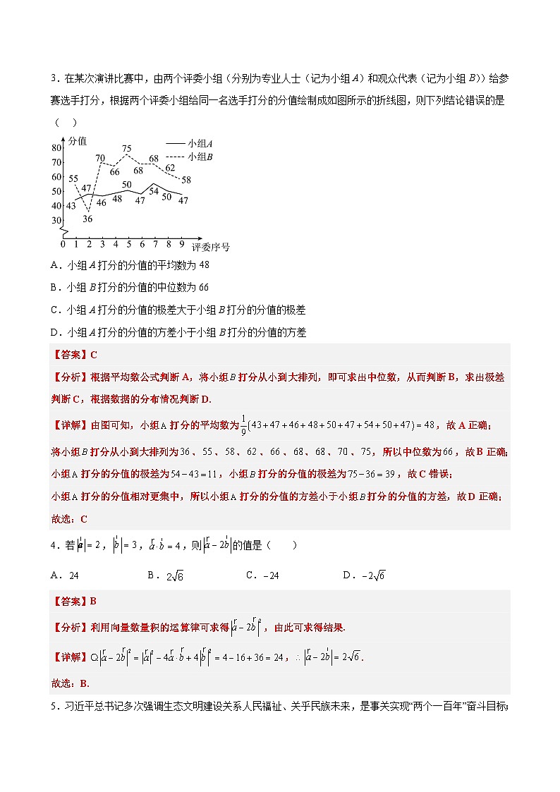 2023年高考押题预测卷01(全国甲卷文)-数学(全解全析)第2页