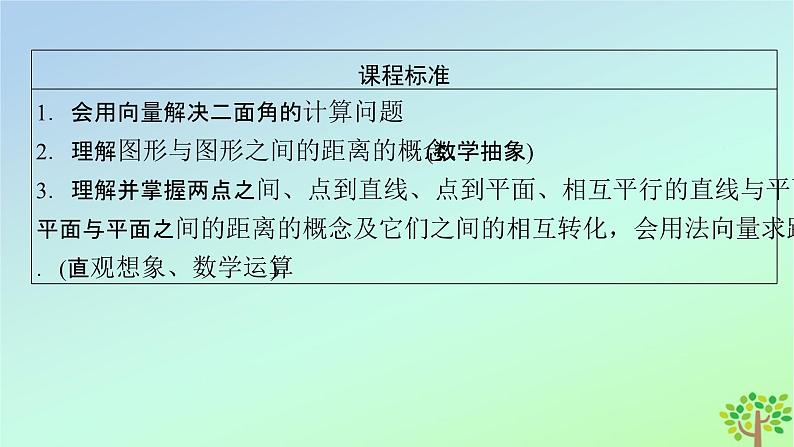 新教材2023年高中数学第3章空间向量与立体几何4向量在立体几何中的应用4.3用向量方法研究立体几何中的度量关系第2课时两个平面所成的角空间中的距离问题课件北师大版选择性必修第一册03