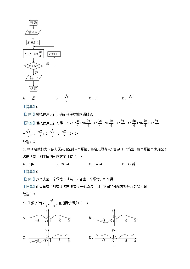 2023届四川省乐山市高三三模数学（理）试题含解析03