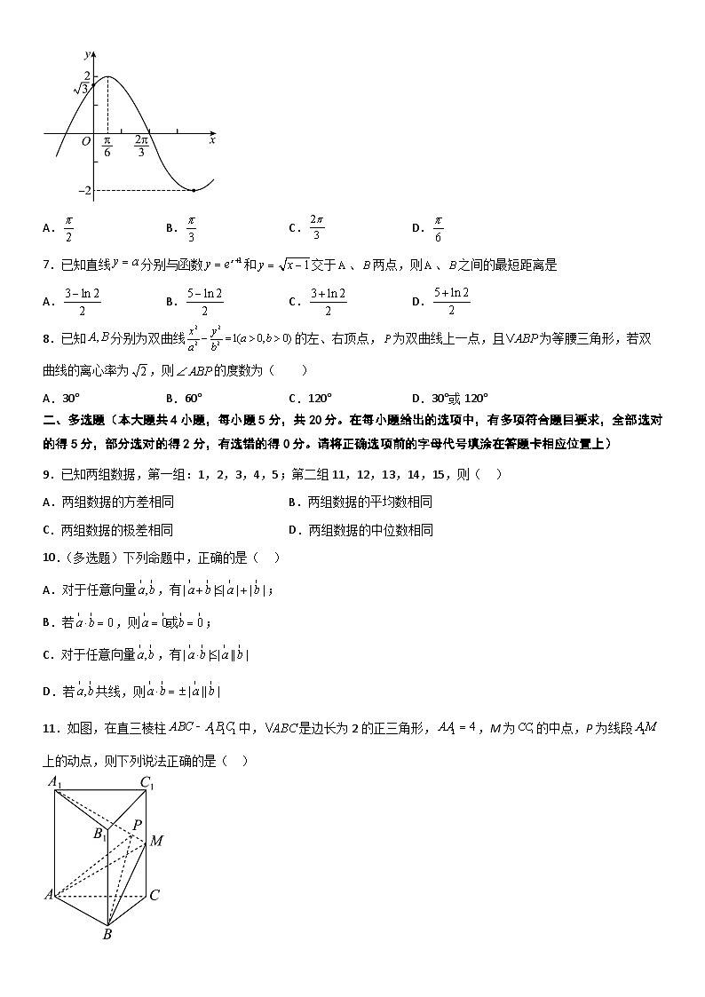 2023江苏高考数学仿真模拟卷05(原卷版)第2页