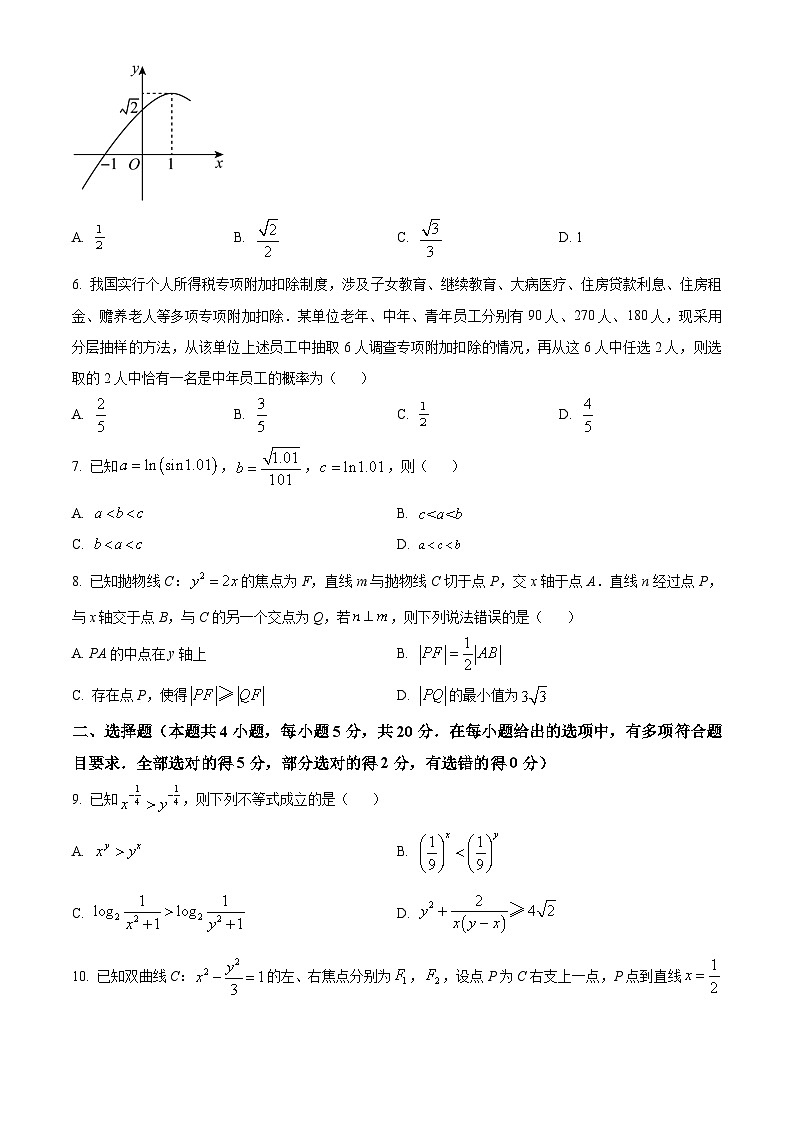海南省2023届高三高考全真模拟卷(八)数学试题(原卷版)02