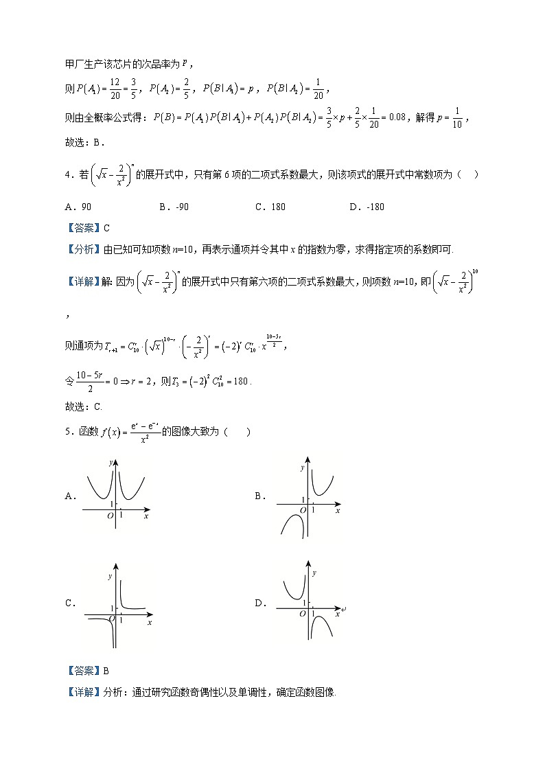 2022-2023学年山东省聊城第一中学高二下学期期中考试数学试题含解析02