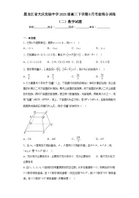 黑龙江省大庆实验中学2023届高三下学期5月考前得分训练(二)数学试题(含解析)