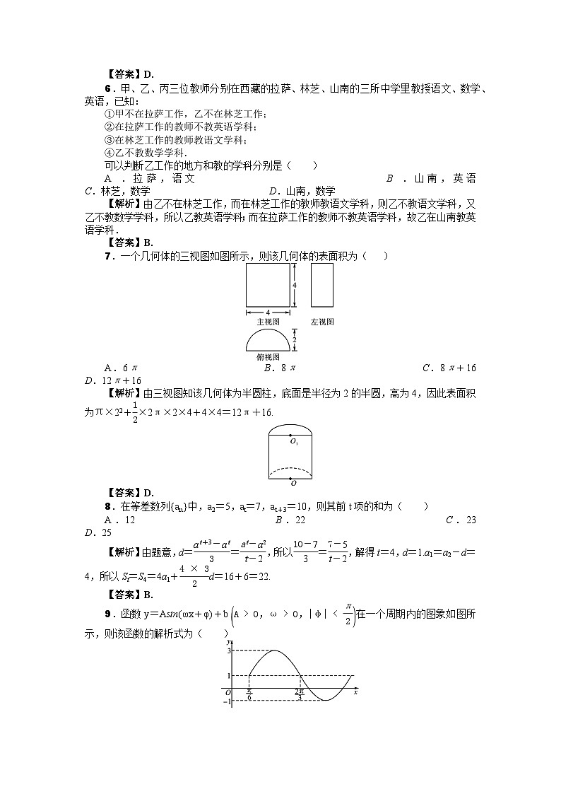 2023届甲卷乙卷客观题仿真模拟限时训练40套 第11套(解析版) 第2页