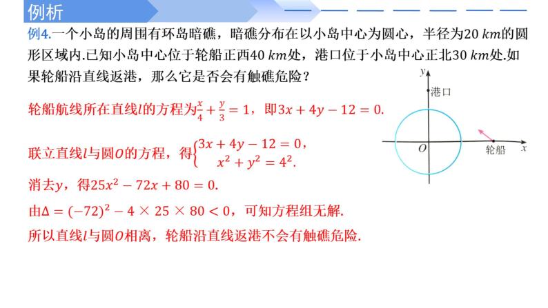 2.5.1直线与圆位置关系的应用 课件-高中数学人教A版（2019）选择性必修第一册05