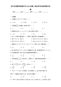 四川省成都市树德中学2023届高三适应性考试理科数学试题（含解析）