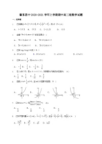 黑龙江省肇东市第四中学校2021届高三上学期期中考试数学(理)试题 Word版含答案