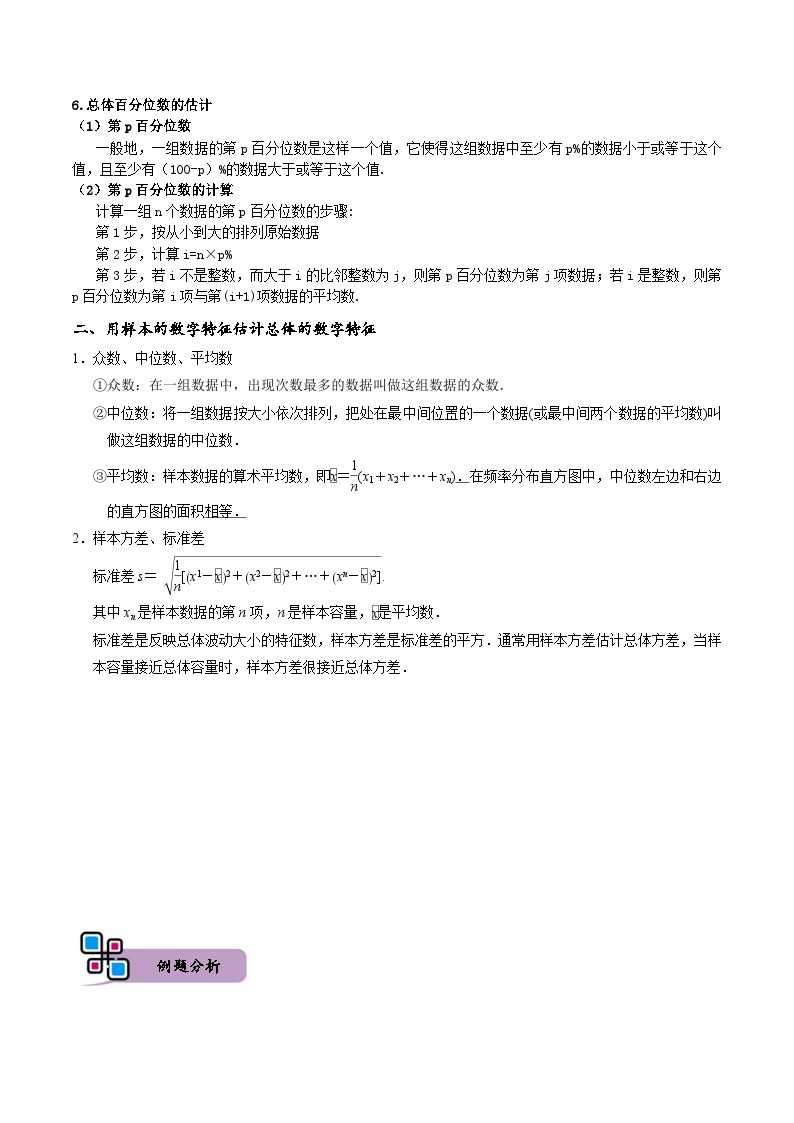 专题15 用样本估计总体-高一数学下学期期中期末复习（人教A版必修第二册）02