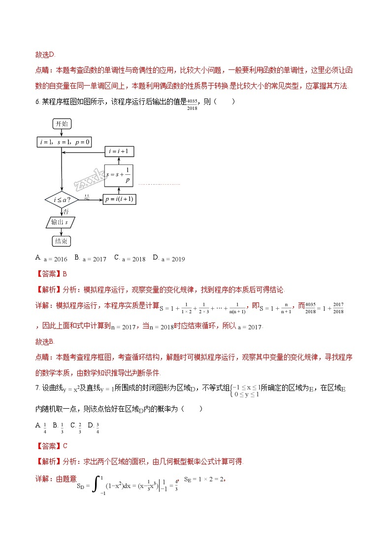 解析版：【名校】重庆市西南大学附中高2018级第四次月考理数试卷03