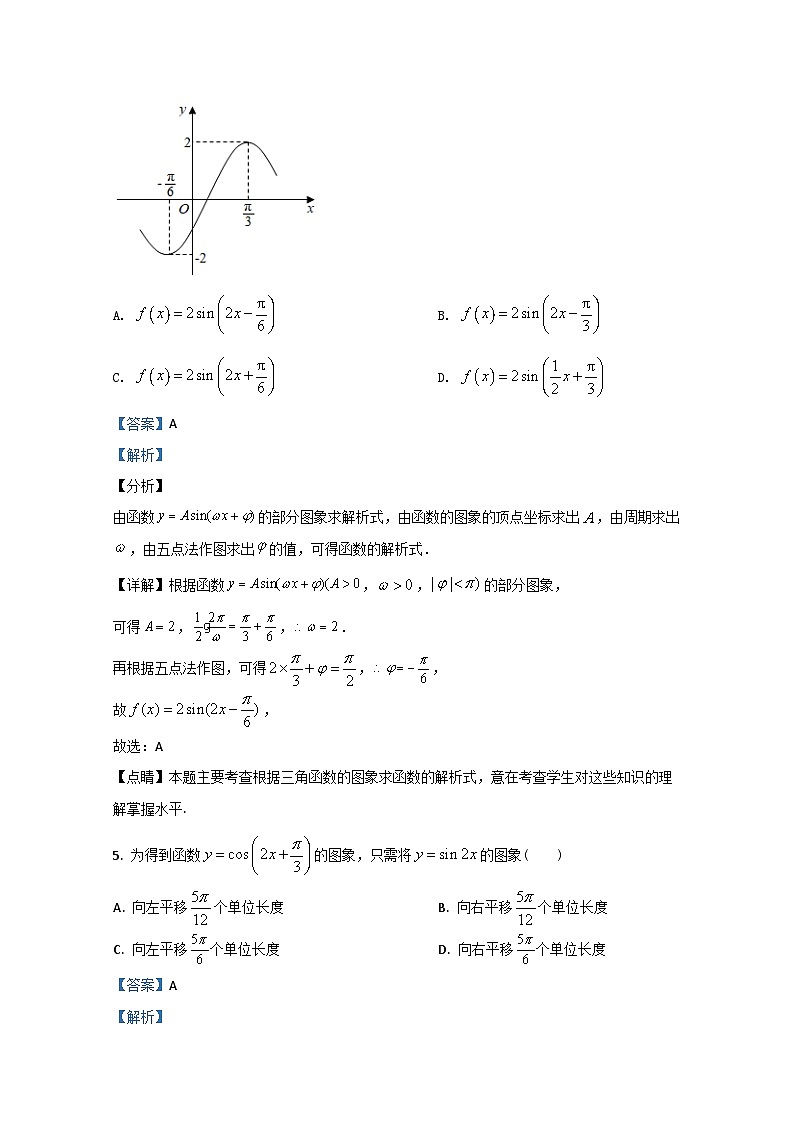 山東省棗莊市第三中學2021屆高三上學期第一次月考（9月）數(shù)學試題 Word版含解析第3頁