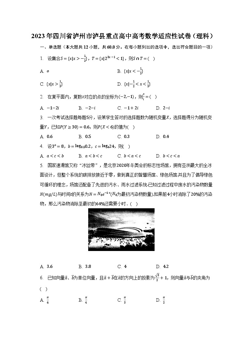 2023年四川省泸州市泸县重点高中高考数学适应性试卷(理科)第1页