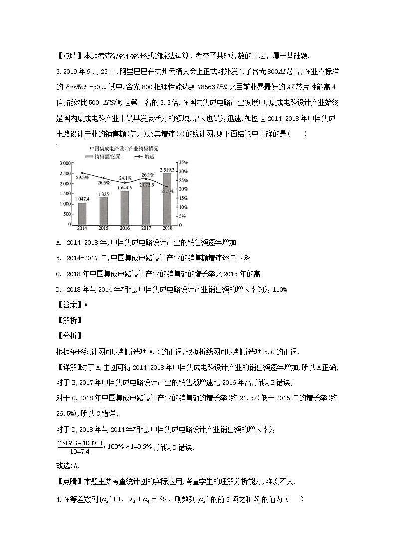 四川省内江市威远中学2020届高三5月月考数学(理)试题 Word版含解析第2页