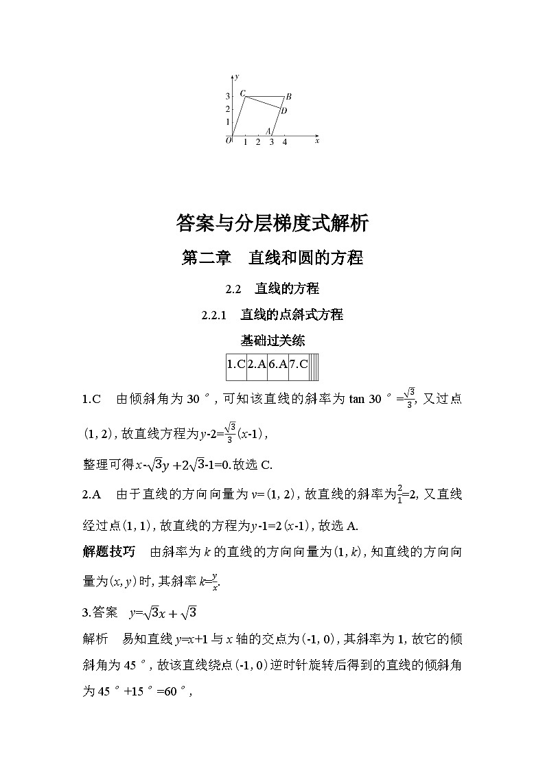 2024版高中同步新教材选择性必修第一册(人教A版)数学 第二章 直线和圆的方程 直线的点斜式方程第3页