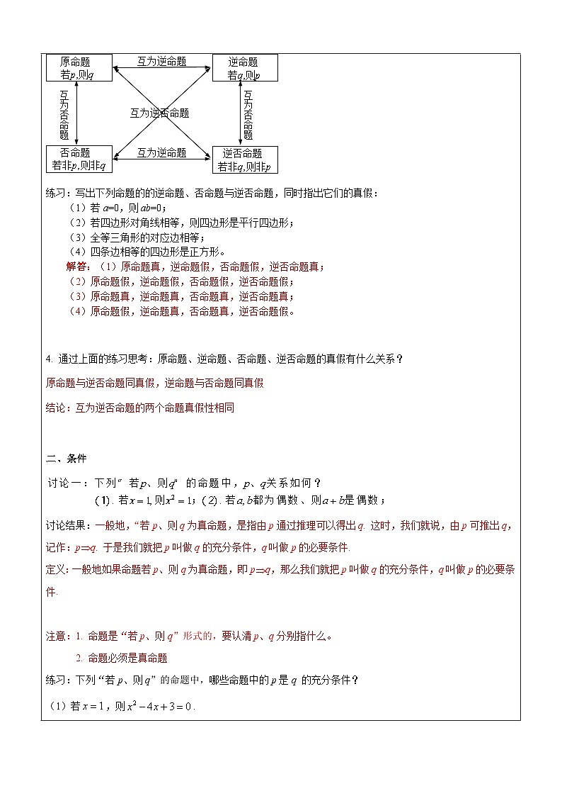 新高一数学暑期衔接教材第3讲-命题与条件02