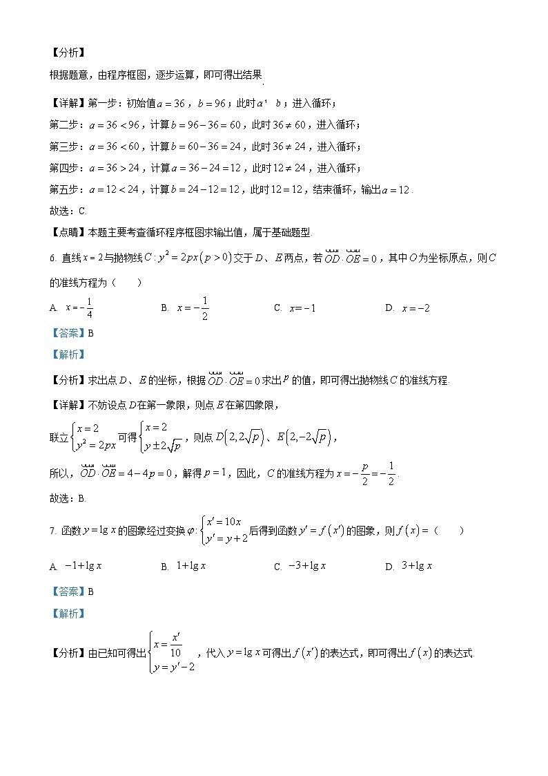 精品解析：四川省成都市第七中学2024届高三零诊模拟考试数学（理）试题（解析版）03