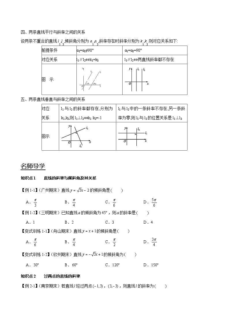 第5讲 直线的倾斜角与斜率(原卷版)第2页