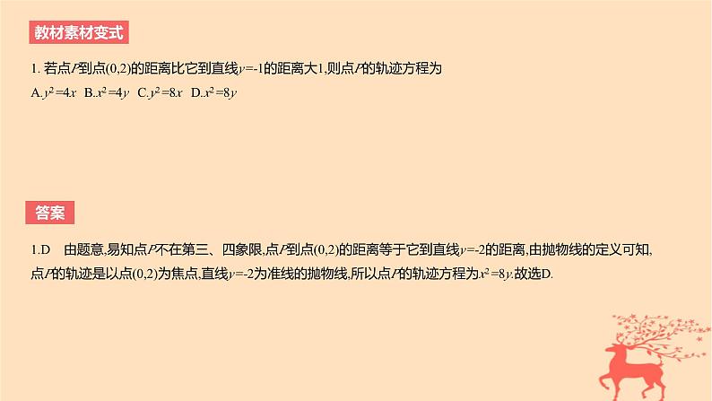 2024版高考数学一轮复习教材基础练第八章平面解析几何第六节抛物线教学课件08