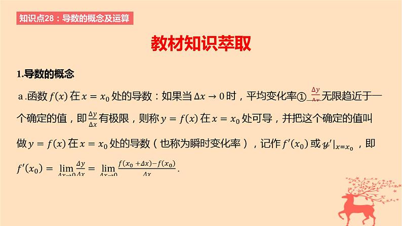 2024版高考数学一轮复习教材基础练第三章导数及其应用第一节导数的概念及其意义导数的运算教学课件第2页