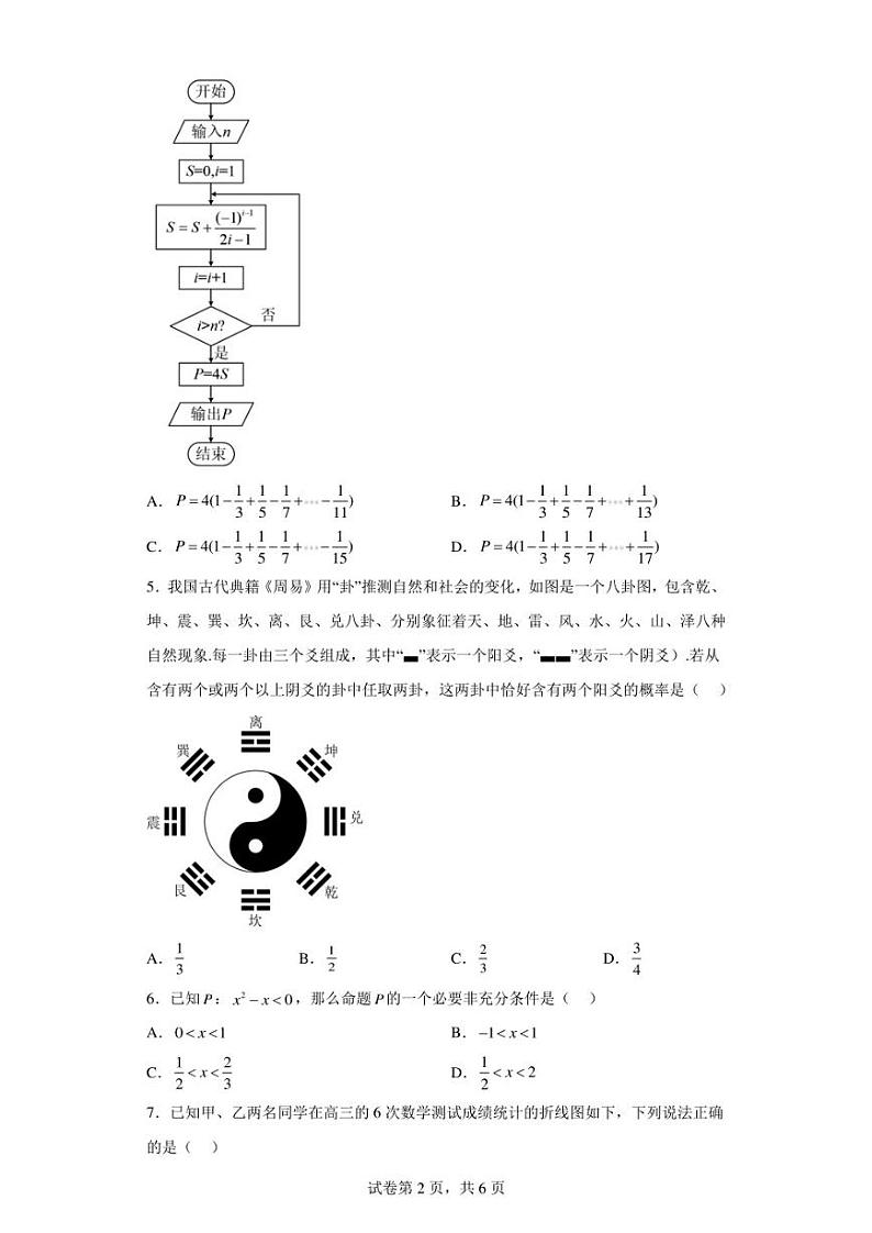 四川省乐山市沫若中学2021-2022学年高二下学期第二次月考数学(文)试题第2页