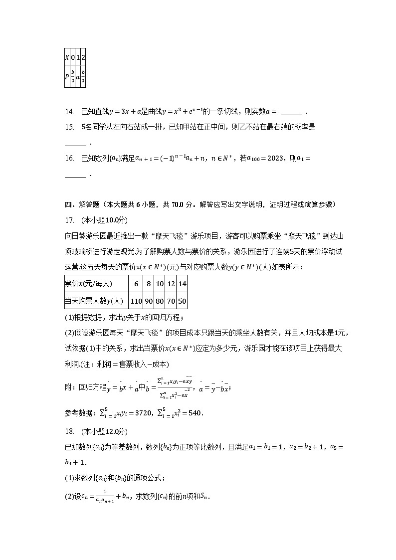2022-2023学年江西省智学联盟体高二(下)第二次联考数学试卷第3页
