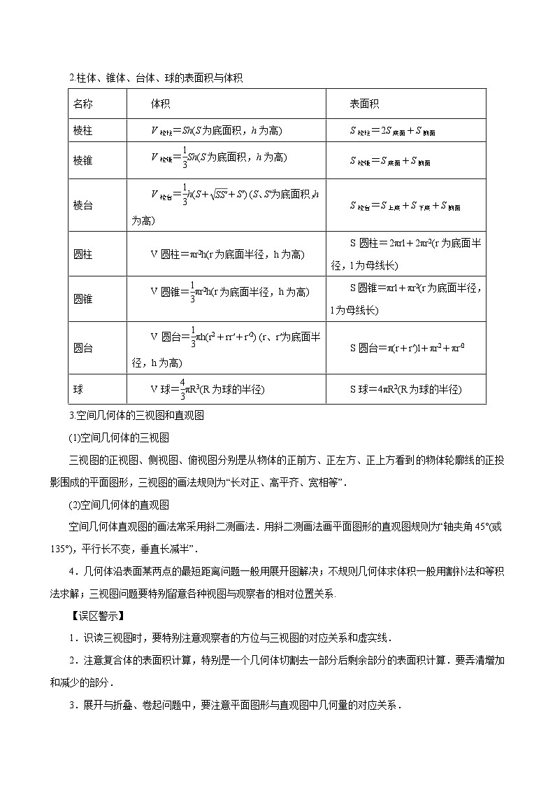 高考数学二轮专题学与练 11 空间几何体(考点解读)(含解析)02
