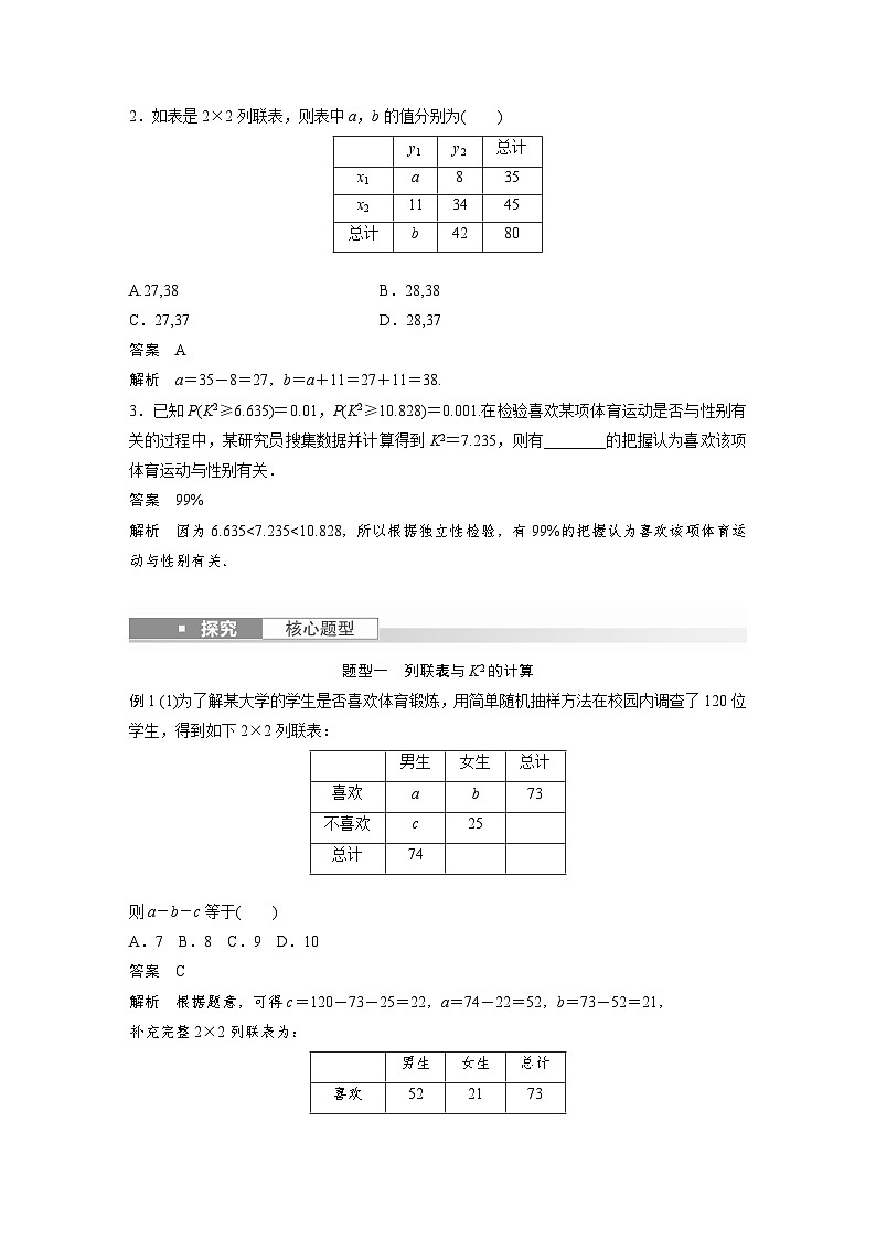 备战2024年高考数学大一轮复习(人教A版-理)第十一章 §11.5 列联表与独立性检验第2页