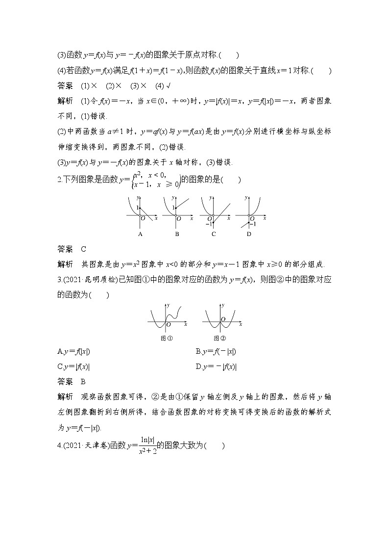 备战2024年高考数学大一轮复习(人教A版-理)第二章 函数概念与基本初等函数Ⅰ第7节 函数的图象第3页