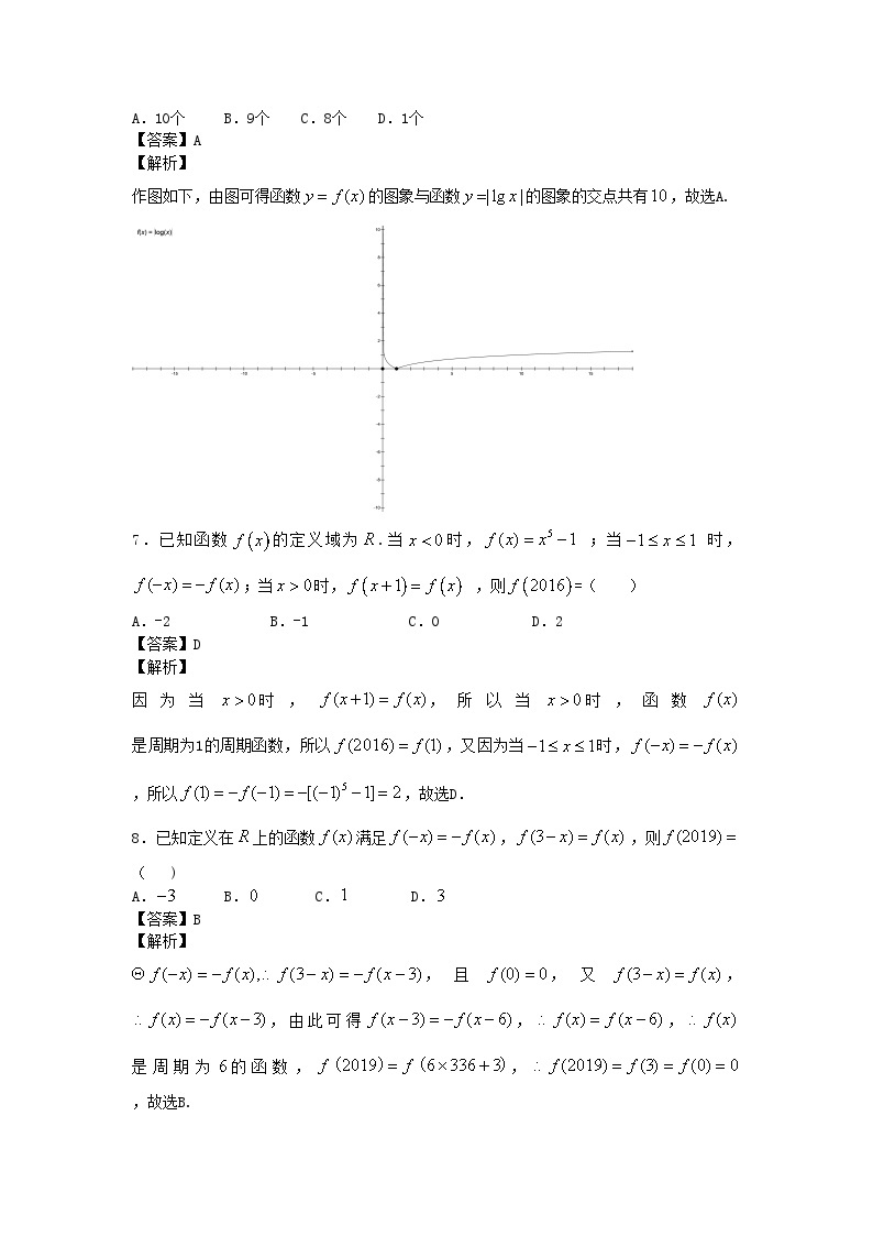 高中数学高考复习 第02讲函数的奇偶性单调性周期性综合 练习03